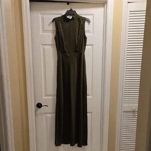 Lulu's Elegant Olive Green Maxi Dress
